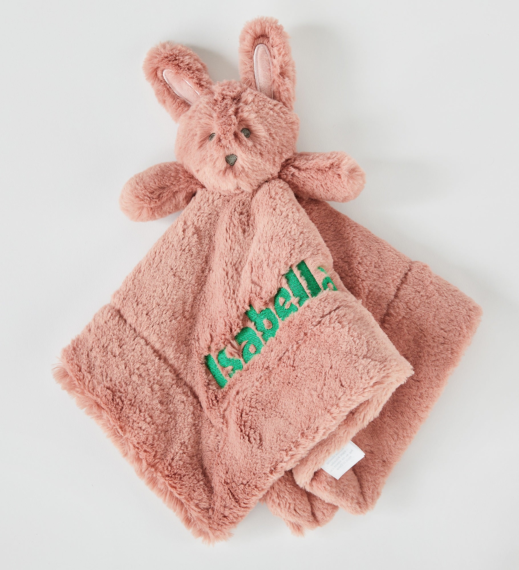 Embroidered Bunny Stuffed Animal Lovey