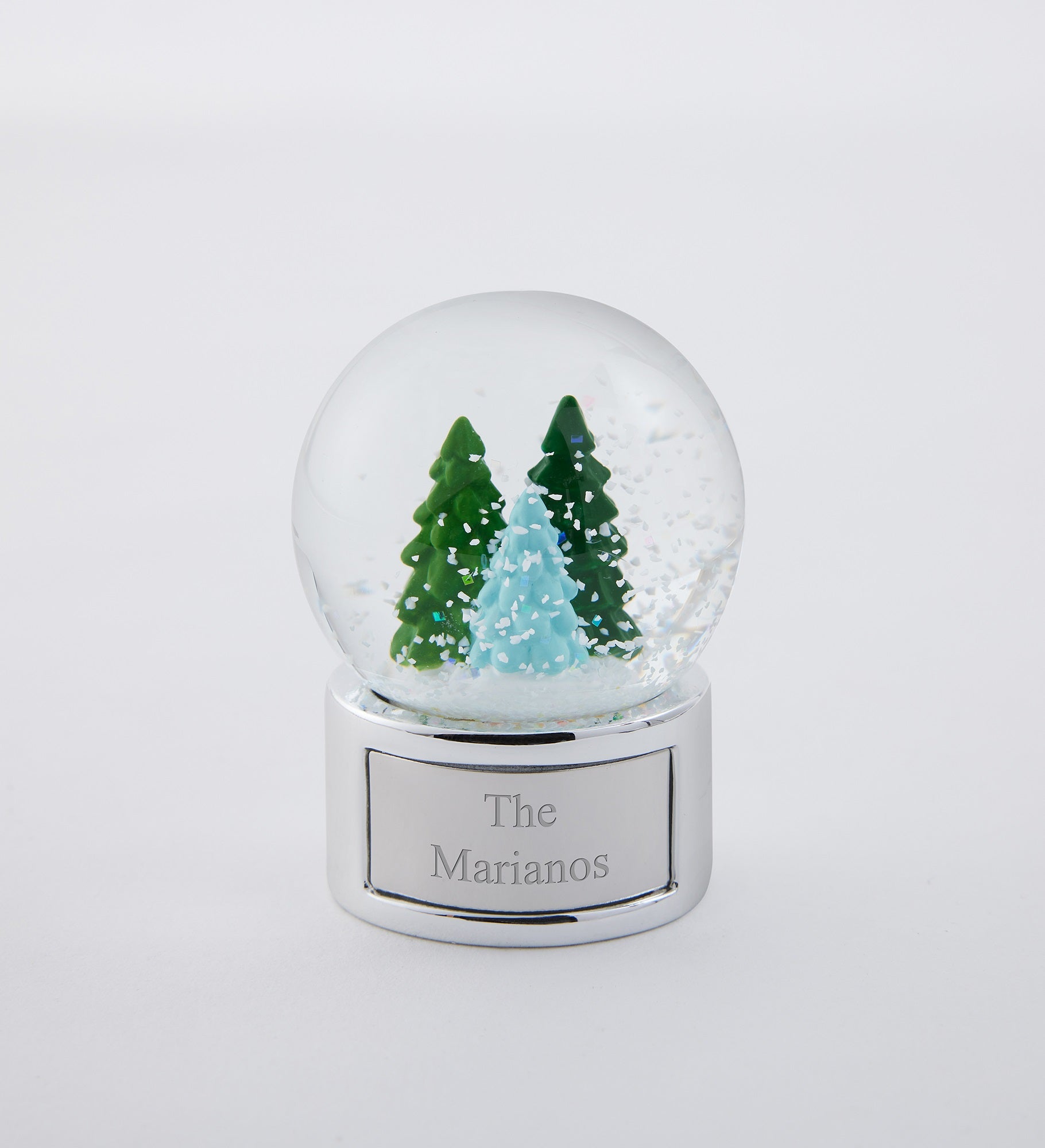 Engraved Tree Trio Mini Snow Globe
