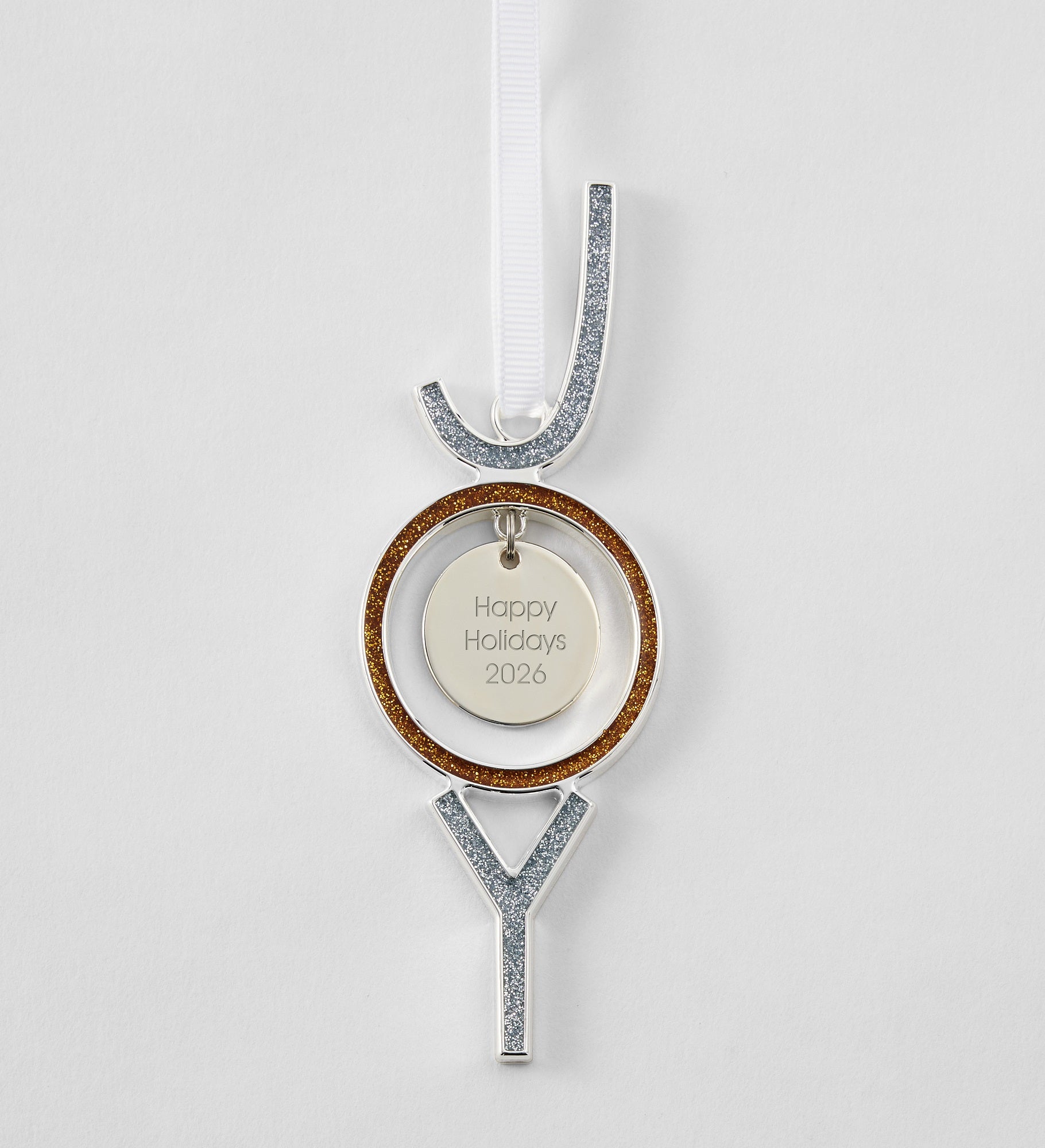 Engraved Sparkling Joy Ornament