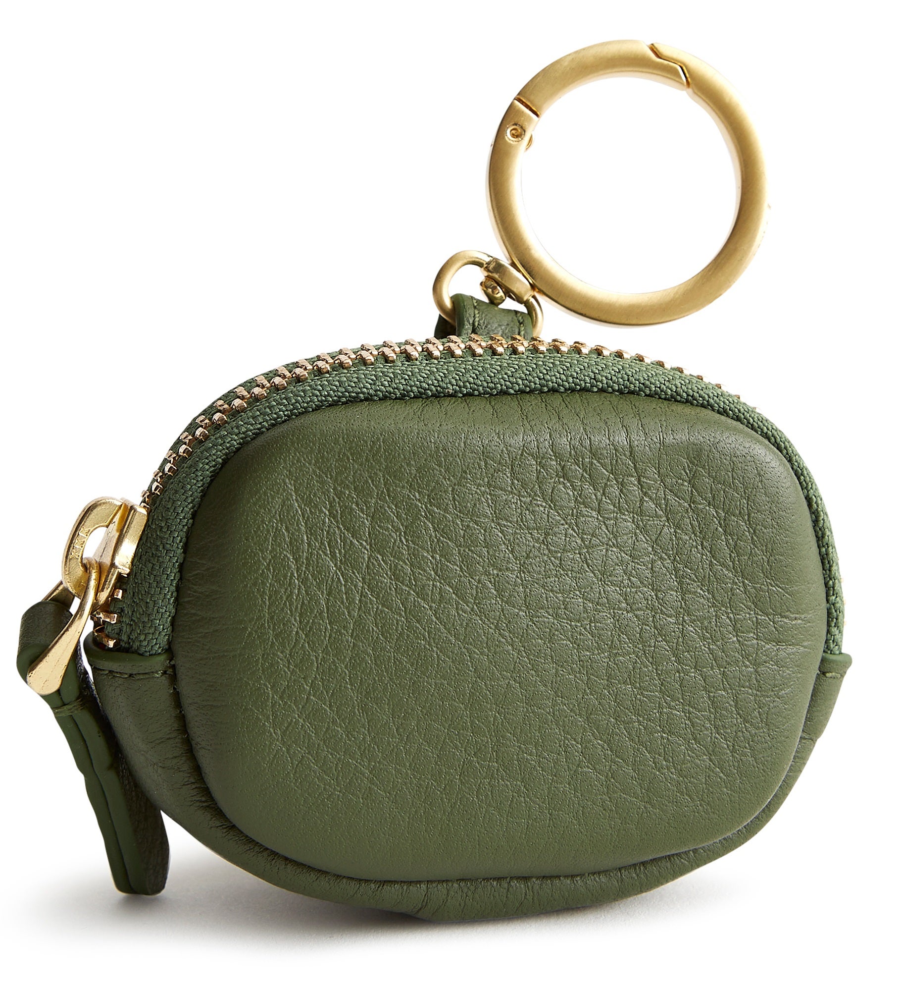 Vera Bradley Leather AirPods Bag Charm in Bronze Green