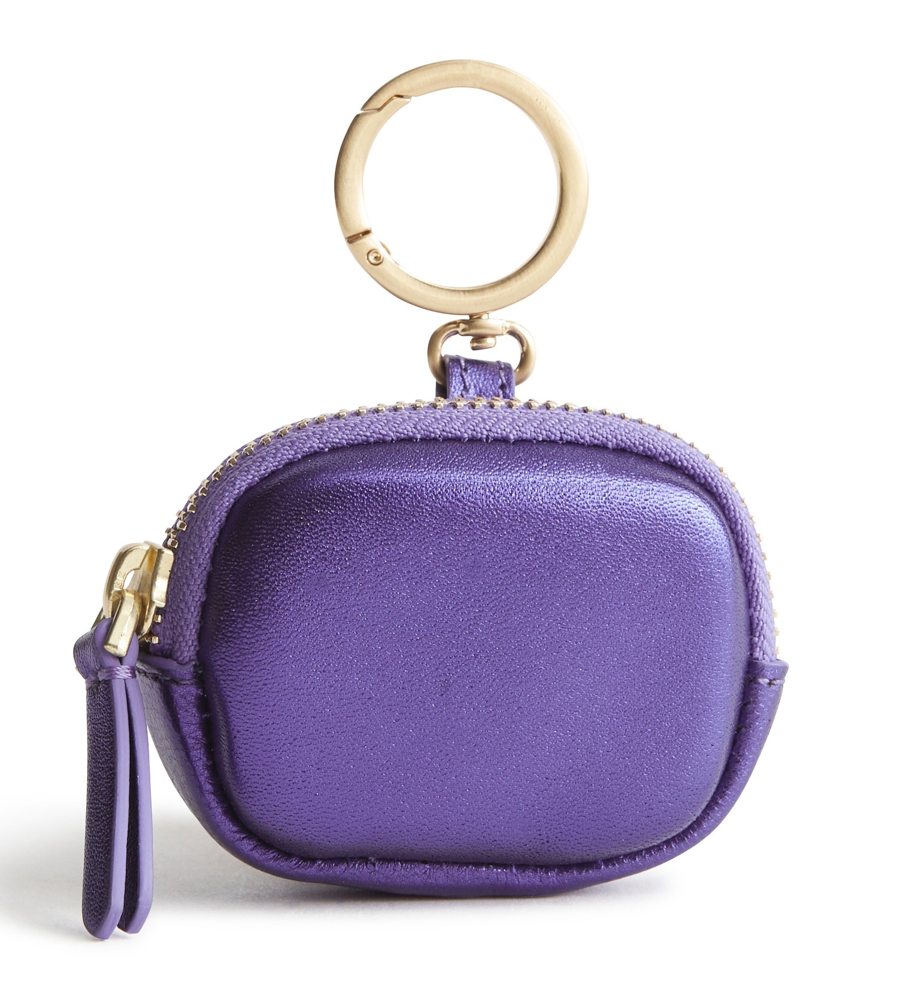 Vera Bradley Leather AirPods Bag Charm in Purple Metallic