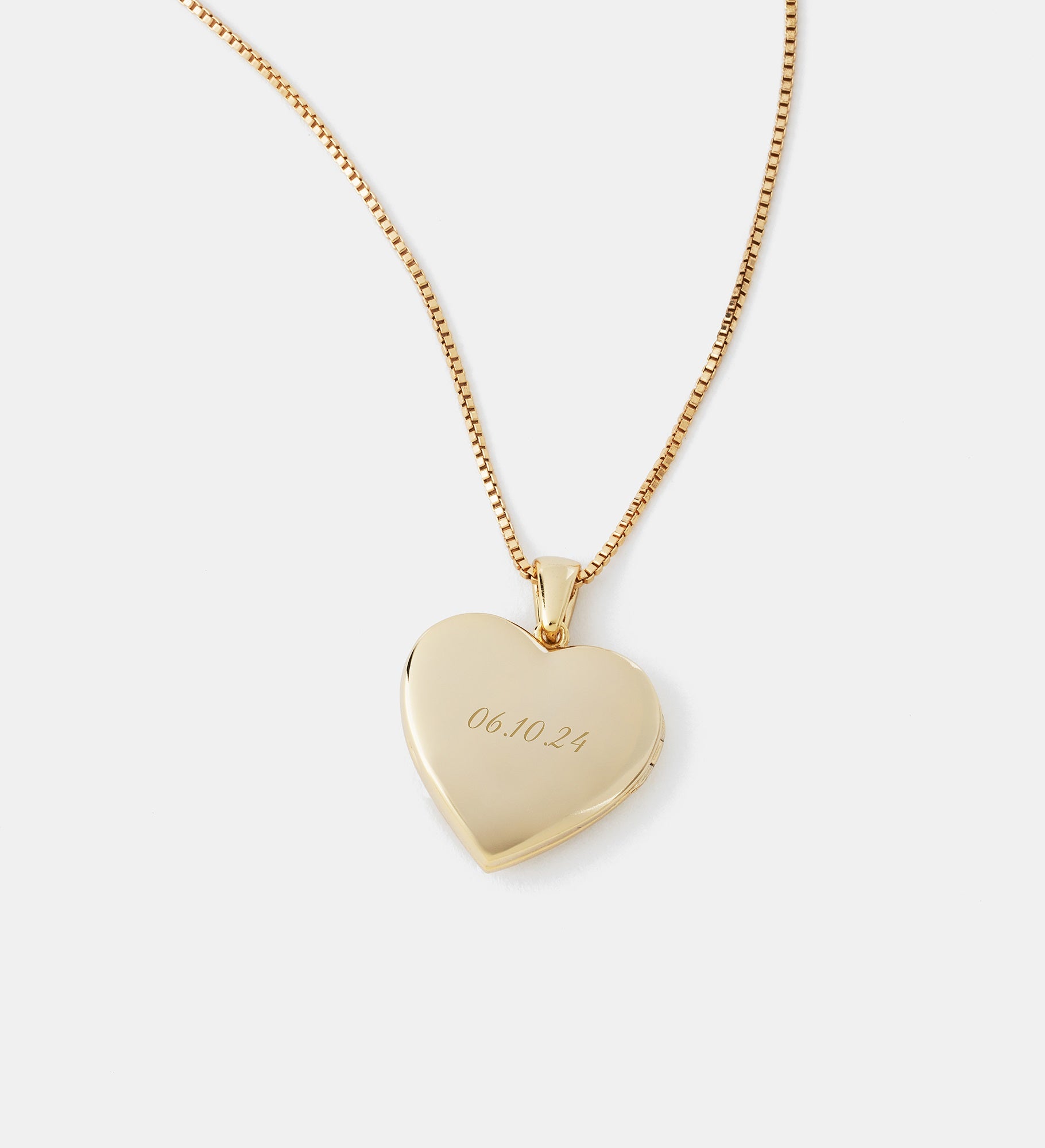 Kittenish Engraved Gold Plated Pave Heart Locket