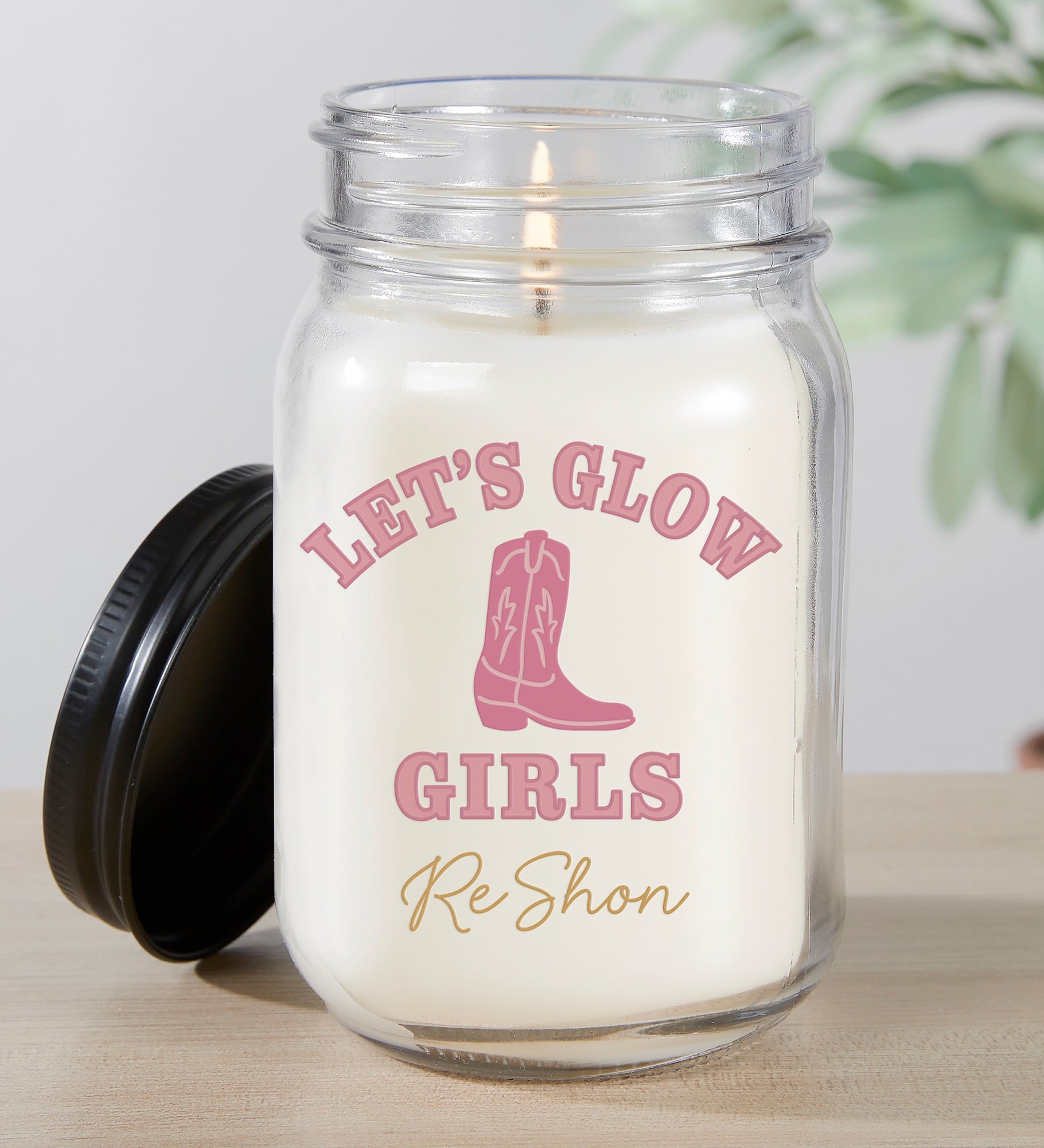 Kittenish Personalized Let's Glow Girls Candle