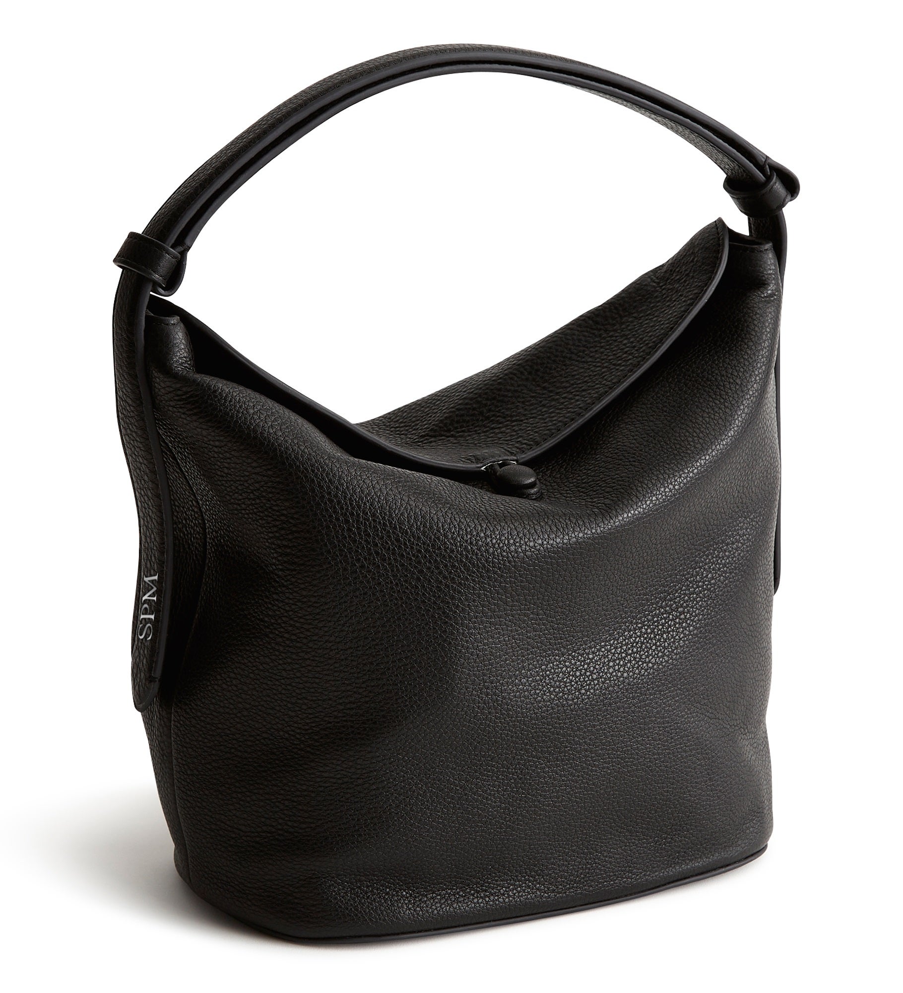 Debossed Vera Bradley Astoria Leather Shoulder Bag in Black