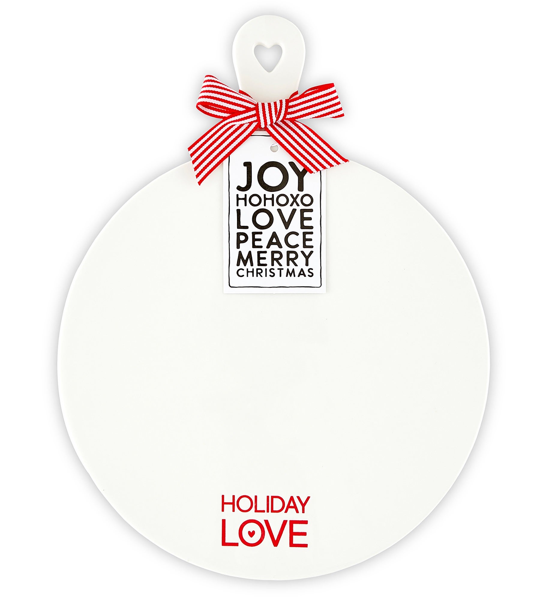 White Ceramic Holiday Love Dessert Tray