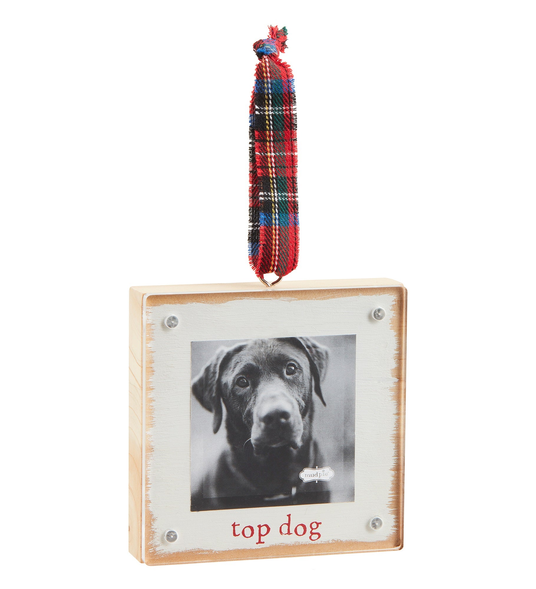 "Top Dog" Wood Frame Ornament