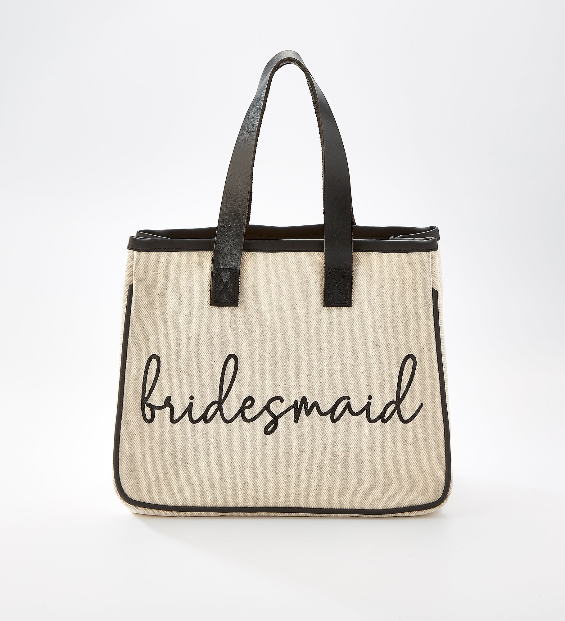 Kittenish Bridesmaid Mini Canvas and Leather Tote