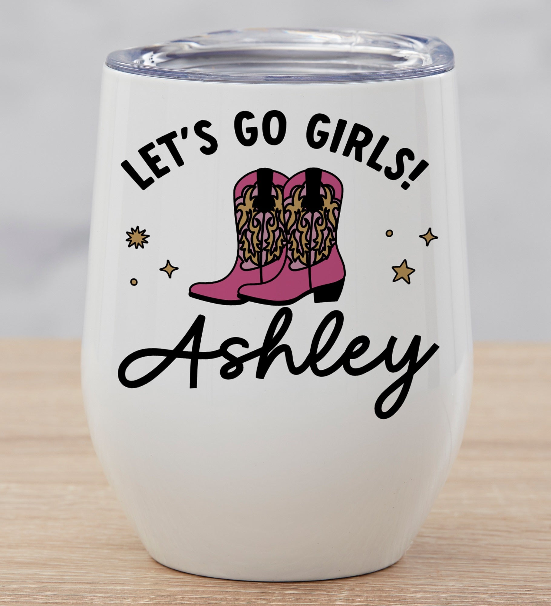 Kittenish Western Personalized Insulated Wine Tumbler