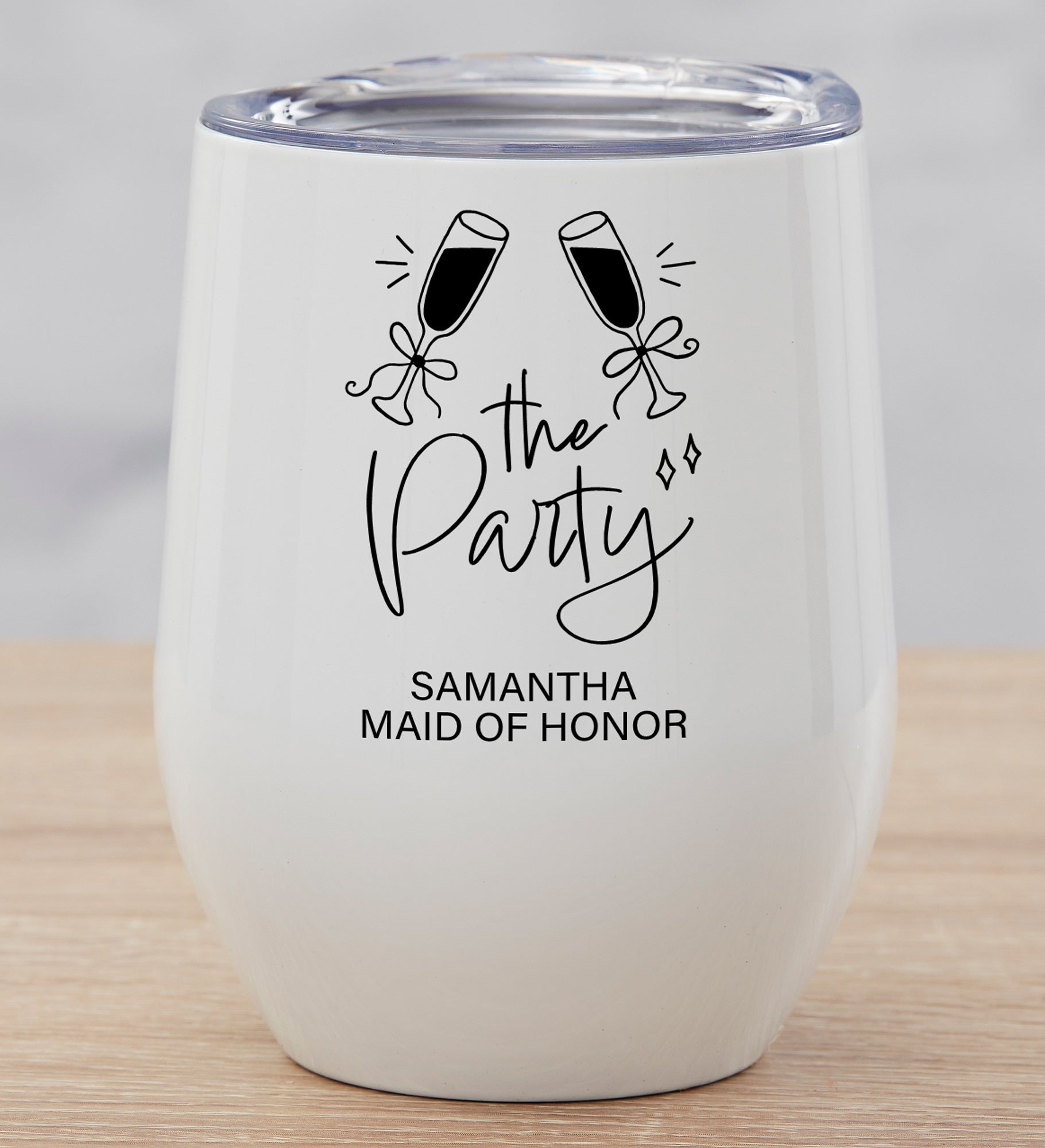 Kittenish Bridal Party Personalized Insulated Wine Tumbler