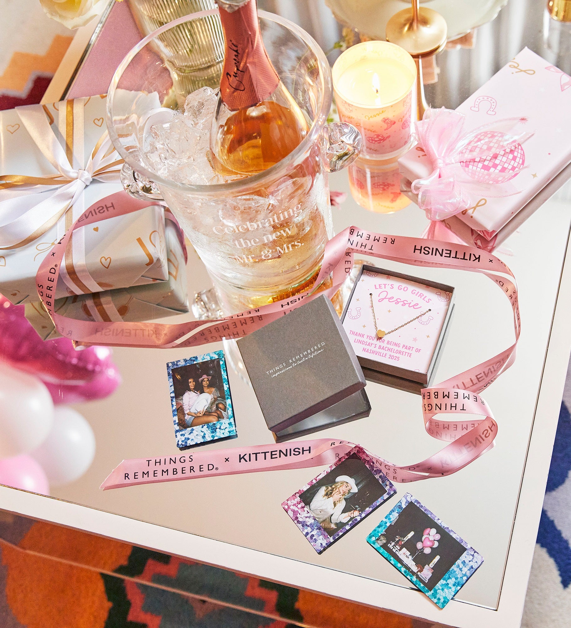 Kittenish Personalized Western Glam Glass Candle with Name