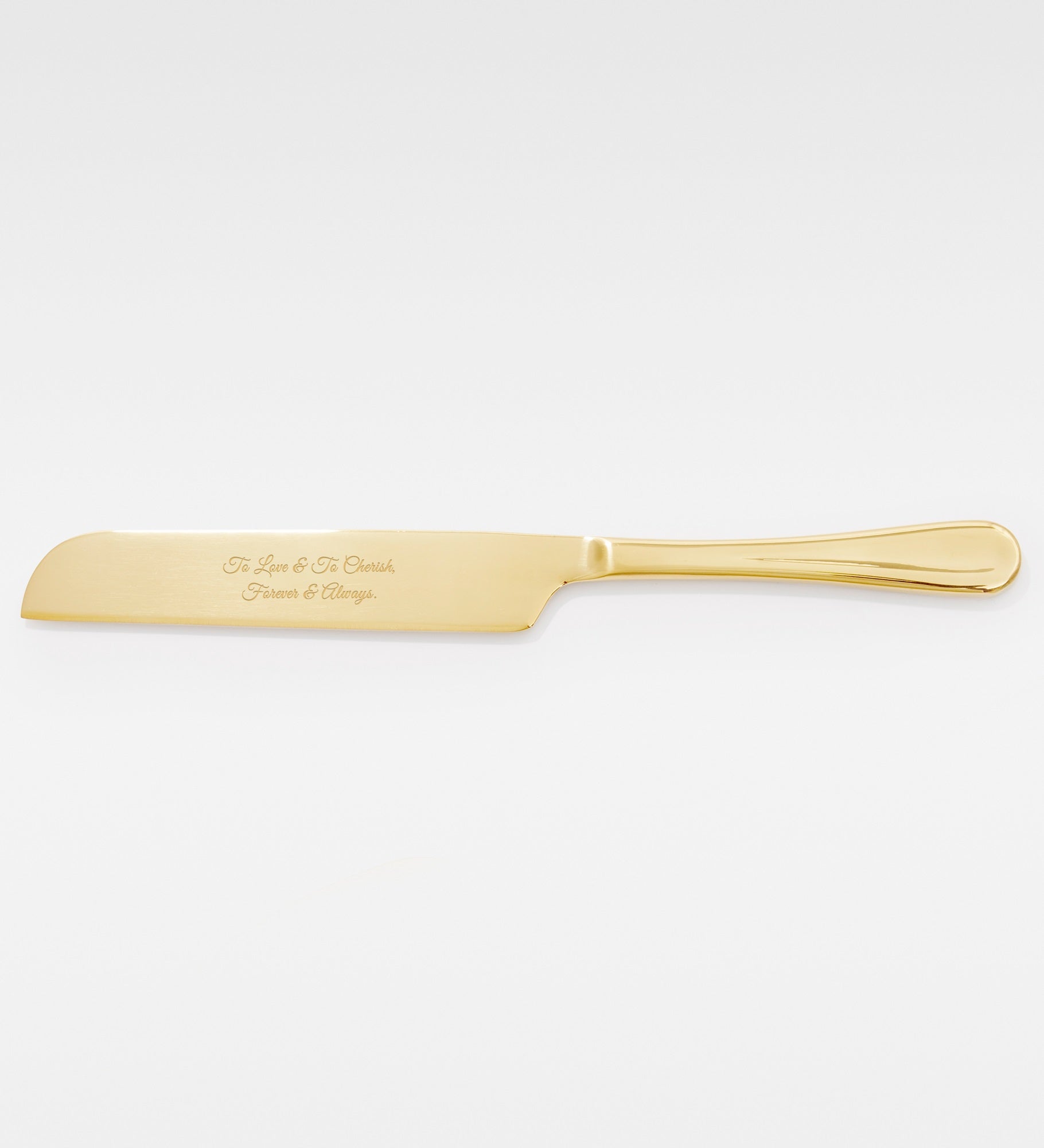 Kittenish Engraved Stainless Gold Cake Server Set