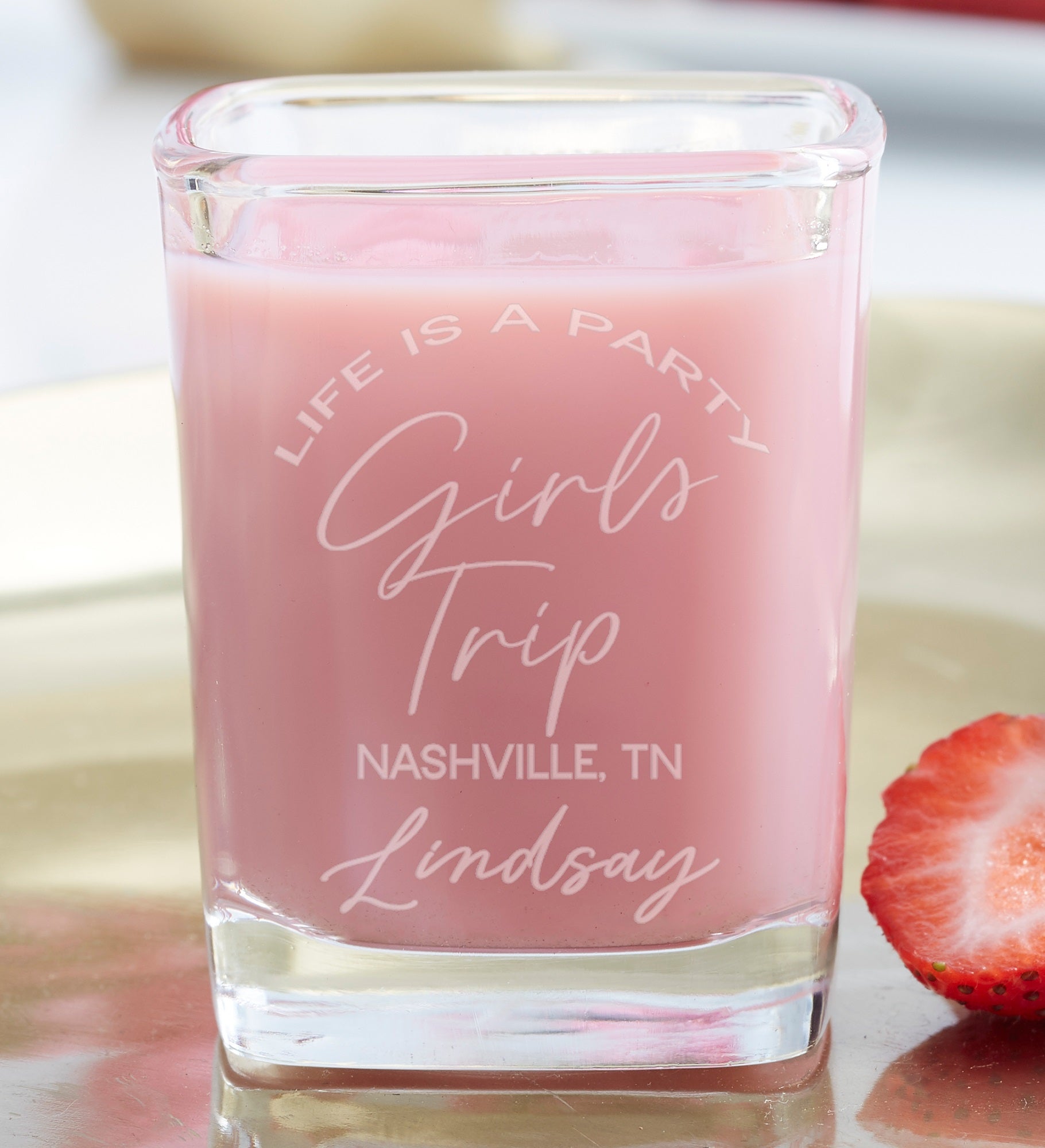 Kittenish Girls Trip Personalized Shot Glass