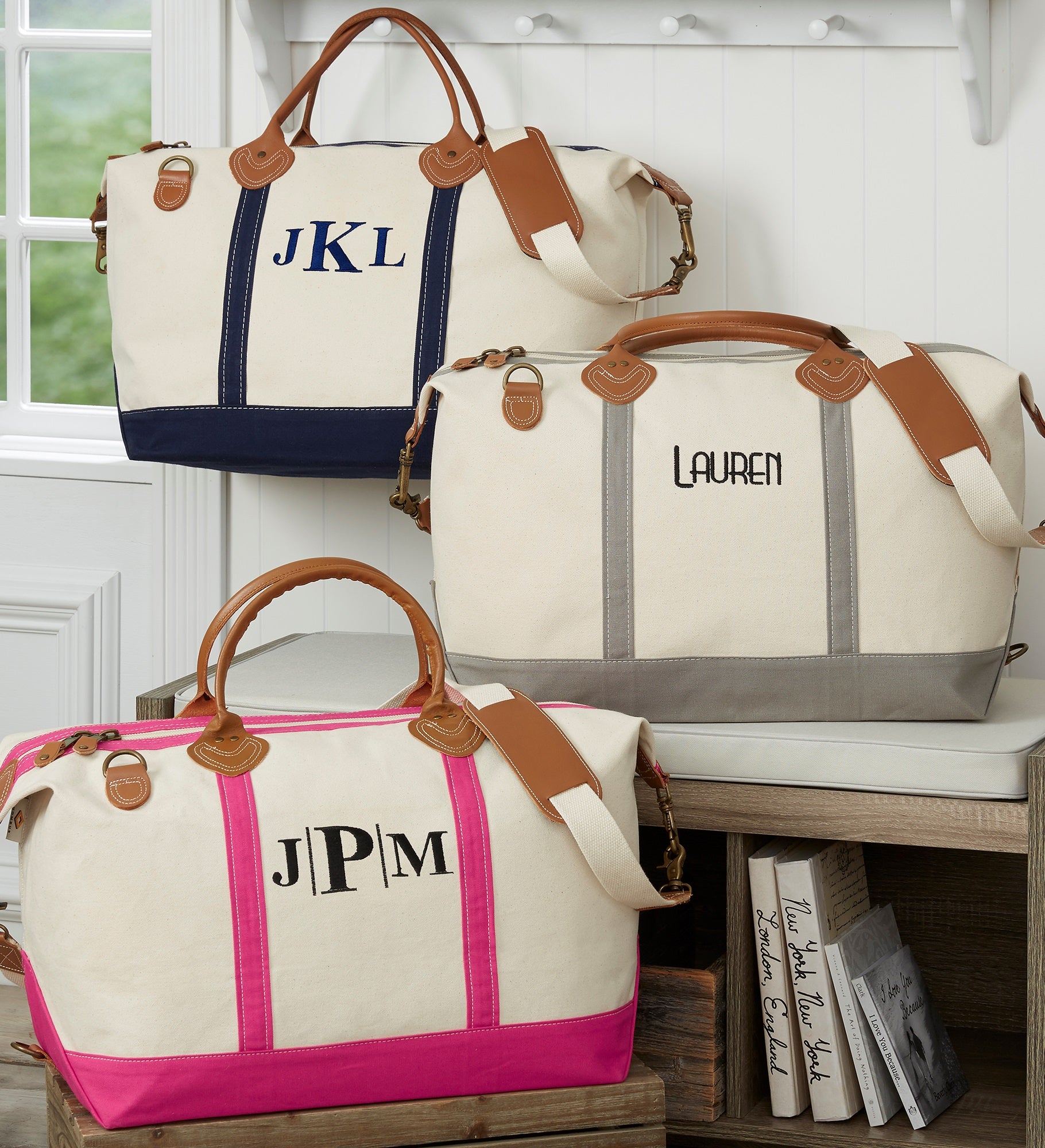 Kittenish Embroidered Canvas Duffel