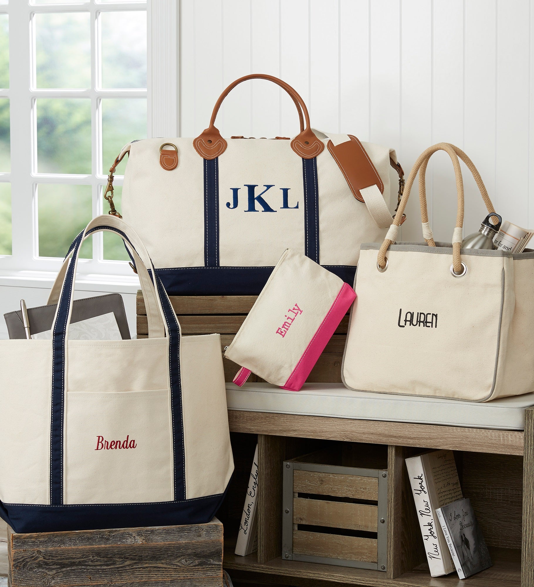 Kittenish Embroidered Canvas Duffel