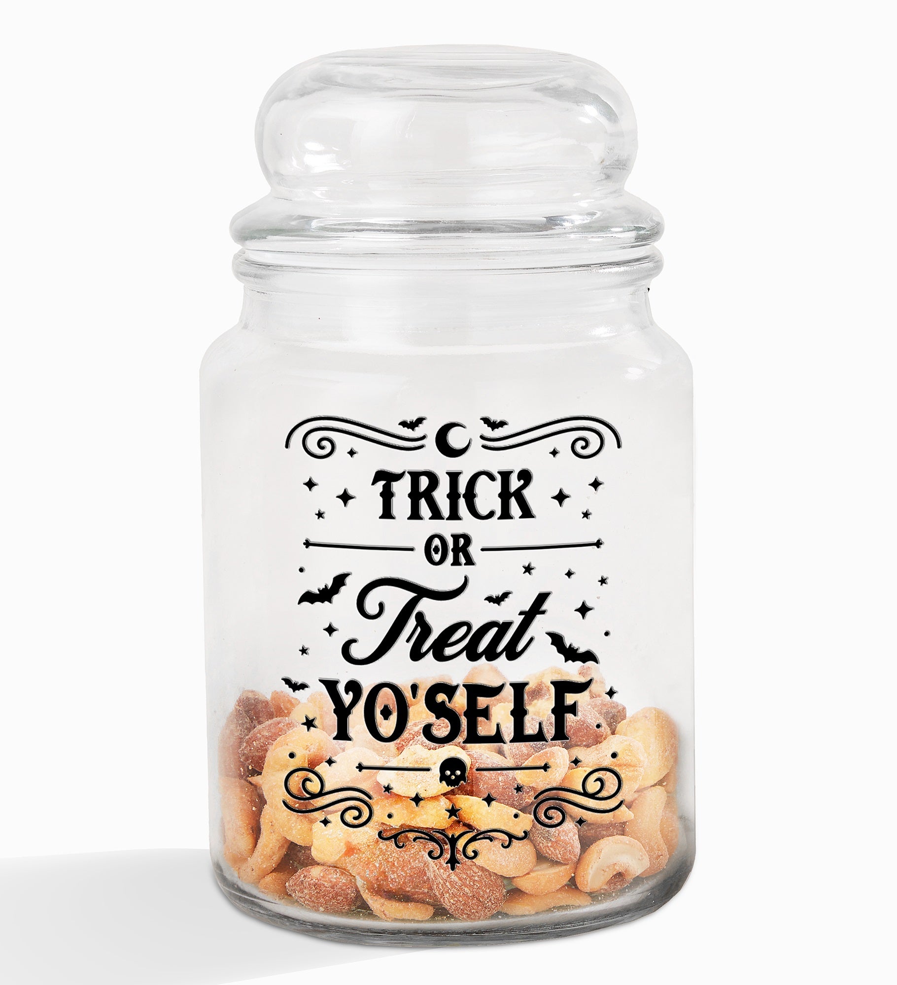 Kittenish Personalized Pinkoween Glass Treat Jar