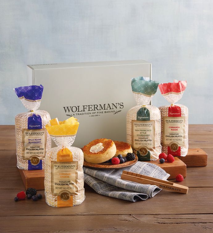 Mix  Match SuperThick English Muffins Gift Box with Tongs   Packages